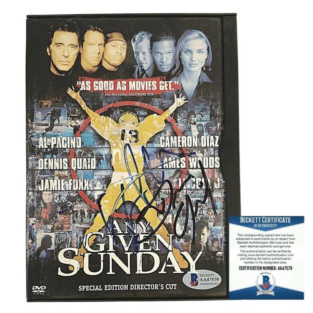LL Cool J & Dennis Quaid Signed Any Given Sunday DVD Cover Beckett BAS Autograph